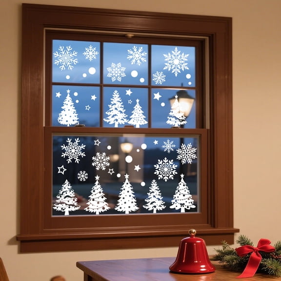 Waterproof PVC Colored Laser Stained Window Film Static Stickers Rainbow Electrostatic Window Decals Snowflake 300x1200mm