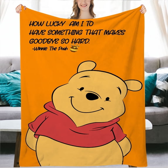 Winnie the Pooh Blanket Super Soft Blanket Throw Blanket Warm Cozy Flannel Sofa Bed Blanket Outing Travel Blanket 60"x79"