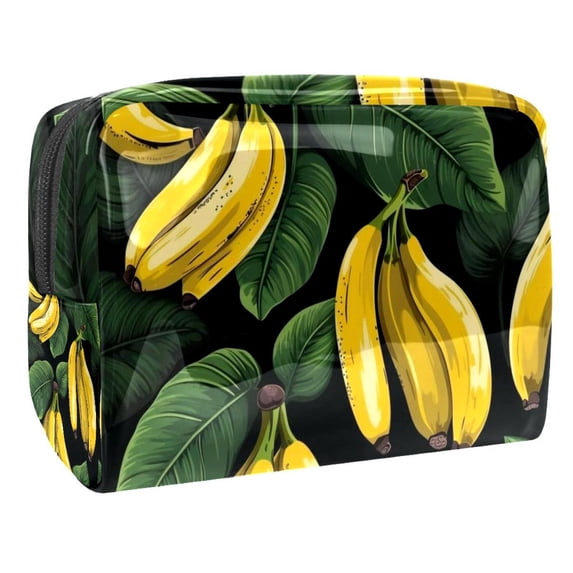 Waterproof PVC Cosmetic Storage Bag with Zipper, Lightweight, Large Capacity, Printed Design - Makeup Organizer Travel Bag for Ladies and Girls to Go Out and Travel