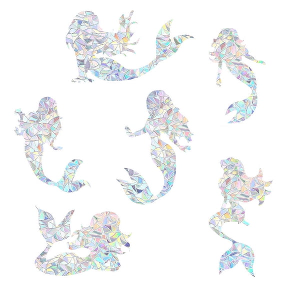 Waterproof PVC Laser No-Glue Stickers Static Cling Frosted Rainbow Window Decals 3D Sun Blocking for Glass Pattern