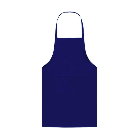 Waterproof PVC Plain Apron with Double Pockets for Cooking Baking Grilling Kitchen Work 28x24 Inch Blue