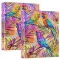 thumbnail image 1 of Waterproof PVC Round Ring Binder - D-Rings Clipboard, 200 Page Capacity (1 or 2-Pack), Ideal for Office , Home and School，Colorful Parrots and Butterflies, 1 of 8