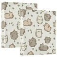 thumbnail image 1 of Iauyy PVC Round Ring Binders, 200 Page Capacity, 2 Pack，A Cat Pattern, 1 of 8
