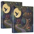 thumbnail image 1 of Waterproof PVC Round Ring Binder - D-Rings Clipboard, 200 Page Capacity (1 or 2-Pack), Ideal for Office , Home and School，A Forest, 1 of 8