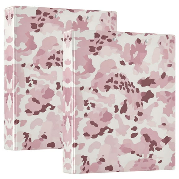 Iauyy PVC Round Ring Binders, 200 Page Capacity, 2 Pack,An Elegant Seamless Pattern