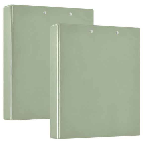 Waterproof PVC Round Ring Binder - D-Rings Clipboard, 200 Page Capacity (1 or 2-Pack), Ideal for Office , Home and School,Army Green