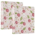 thumbnail image 1 of Iauyy PVC Round Ring Binders, 200 Page Capacity, 2 Pack，Cherry and Flower, 1 of 8