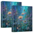 thumbnail image 1 of Waterproof PVC Round Ring Binder - D-Rings Clipboard, 200 Page Capacity (1 or 2-Pack), Ideal for Office , Home and School，Flowers, 1 of 8