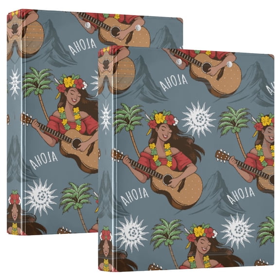 Waterproof PVC Round Ring Binder - D-Rings Clipboard, 200 Page Capacity (1 or 2-Pack), Ideal for Office , Home and School，Girl
