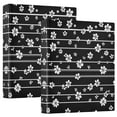thumbnail image 1 of Iauyy PVC Round Ring Binders, 200 Page Capacity, 2 Pack，Horizontal Stripes, 1 of 8