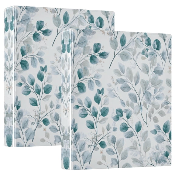 Waterproof PVC Round Ring Binder - D-Rings Clipboard, 200 Page Capacity (1 or 2-Pack), Ideal for Office , Home and School,Leaves