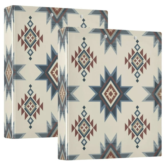 Iauyy PVC Round Ring Binders, 200 Page Capacity, 2 Pack,Seamless Pattern