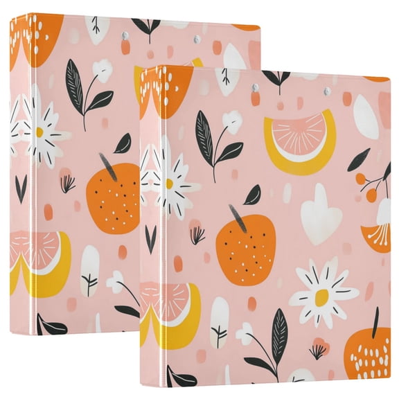 Iauyy PVC Round Ring Binders, 200 Page Capacity, 2 Pack,Shapes