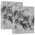 thumbnail image 1 of Iauyy PVC Round Ring Binders, 200 Page Capacity, 2 Pack，Two Wolves, 1 of 8