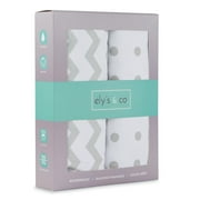 Waterproof Pack n Play Portable Mini Crib Sheet / Mattress Pad Grey Chevron