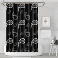 thumbnail image 1 of Waterproof Paisley Black Shower Curtain 72x72 Inch Boho Style Polyester Unique Shower Curtain for Bathroom Hotel Home Decor with 12 Plastic Hooks, 1 of 5