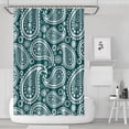 thumbnail image 1 of Waterproof Paisley Green Shower Curtain 72x72 Inch Boho Style Polyester Unique Shower Curtain for Bathroom Hotel Home Decor with 12 Plastic Hooks, 1 of 5