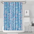 thumbnail image 1 of Waterproof Paisley Light Blue Shower Curtain 72x72 Inch Boho Style Polyester Unique Shower Curtain for Bathroom Hotel Home Decor with 12 Plastic Hooks, 1 of 5