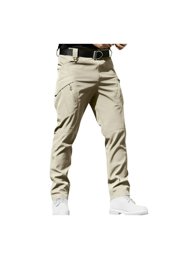 Waterproof Pants for Mens Cargo Trousers,Cargo Pants Men Slim High Stretch Multi-Pockets Work Pants Plain Full Length Bottoms for Outdoor Walking Hiking Fishing Camping Travel