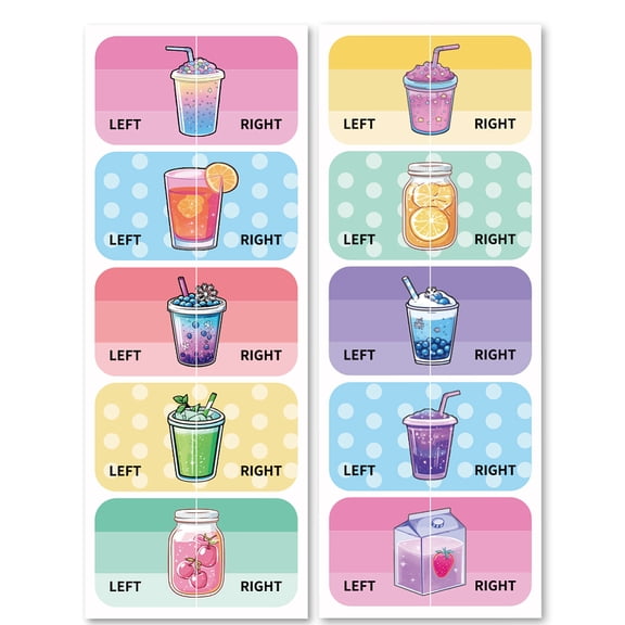 Waterproof Paper Sticker Rectangle Drink 240x90mm