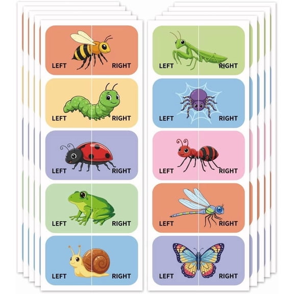 Waterproof Paper Sticker Rectangle Insects 240x90mm for DIY