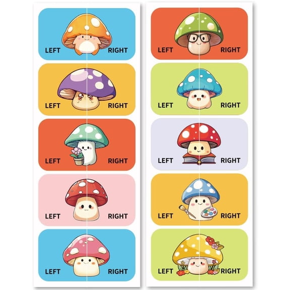 Waterproof Paper Sticker Rectangle Mushroom 240x90mm DIY