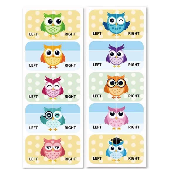 Waterproof Paper Sticker Rectangle Owl 240x90mm