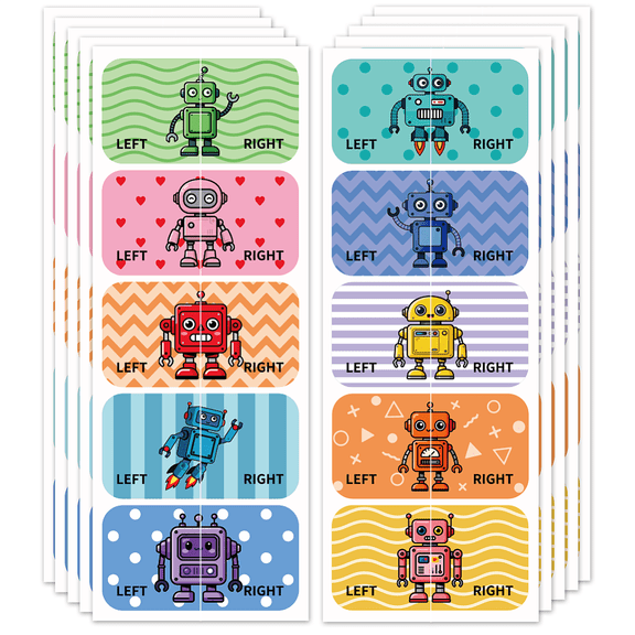 Waterproof Paper Sticker Rectangle Robot 240x90mm