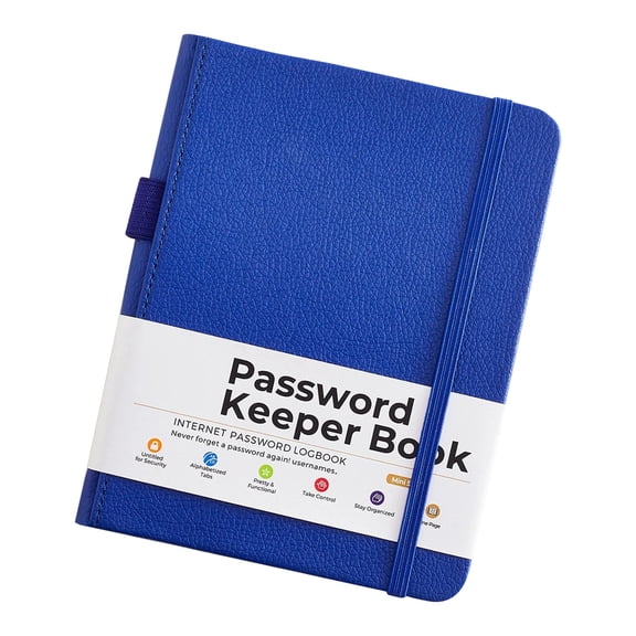 Waterproof Password Notebook with Elastic Portable Address Book for Confidential Notes Storage Contact Management