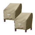 thumbnail image 1 of Waterproof Patio Chair Covers with Zipper Pocket and Drawstring, 2-Pack, Beige, for Outdoor Furniture, 1 of 7