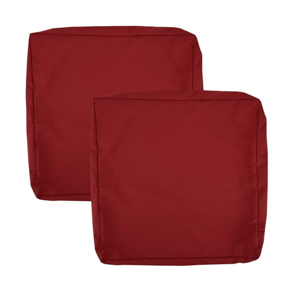 Waterproof Patio Seat Cushion Covers Set of 2 Washable Replacement Slipcovers, Outdoor Furniture Chair Pillow Covers with Ties for Sectional Sofa Wicker Garden Deep Seat Cushions 24x24 Inch