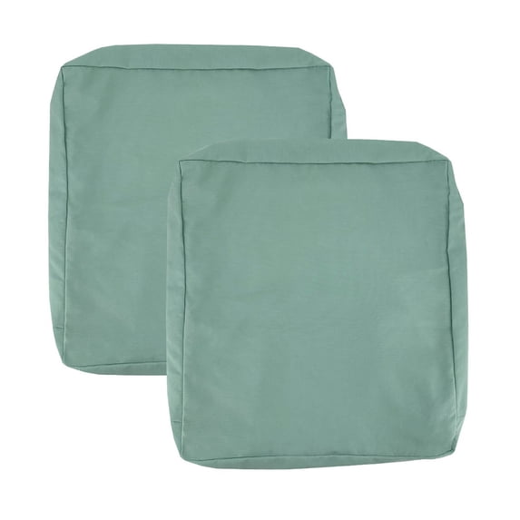 Waterproof Patio Seat Cushion Covers Set of 2 Washable Replacement Slipcovers, Outdoor Furniture Chair Pillow Covers with Ties for Sectional Sofa Wicker Garden Deep Seat Cushions 24x24 Inch