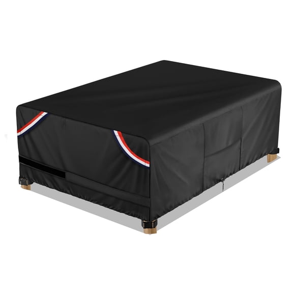 Waterproof Patio Table Cover 96"x48" Heavy Duty 600D Rectangular Outdoor Protector Windproof Fit UV Resistant