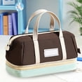 thumbnail image 1 of Waterproof Pencil Case Large Capacity,Canvas Stationery Storage Zipper Organizer,Dual Compartment Classified Storage Bag, Office Travel Utility Pouch,Durable Scratch Resistant Portable Design, 1 of 6