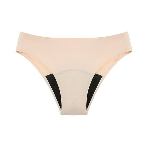 Waterproof Period Pads for Swimming, Audhol Women's Menstrual Physiological Swimming Leak Proof 4 Layer Menstrual Bikini Swim Underwear Period Pants Beige S