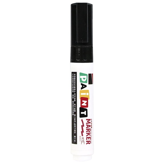 Waterproof Permanent Marker, Plastic Paint Marker Pen 12.4×1.7cm 1 Piece, Black Stone Touch Up Pen for Gravestone Lettering & Exterior Surface Repair
