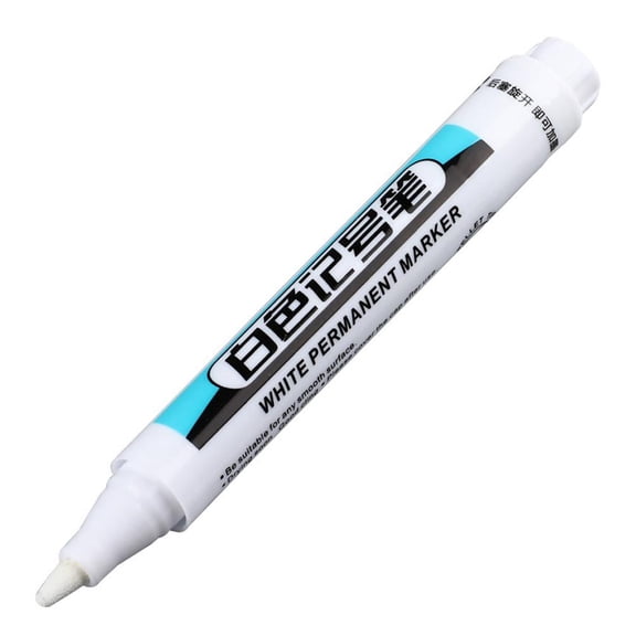 Waterproof Permanent White Paint Marker Pen, Oil-Based Ink for Glass, Metal, Plastic, and Wood DIY Crafts, White