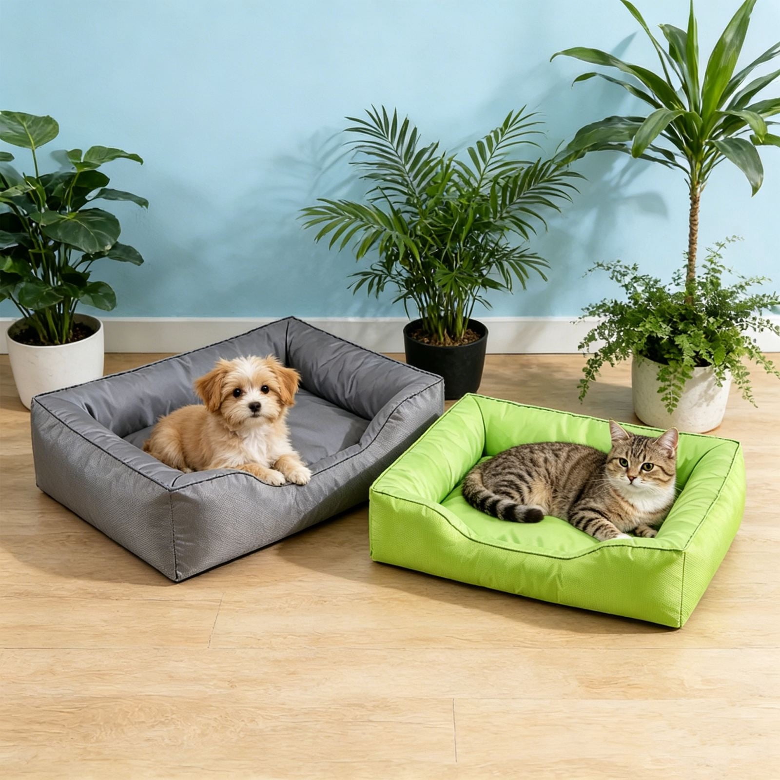 Waterproof Pet Bed for Dogs & Cats, 4-season Indoor Outdoor Dog Bed with Non-slip Bottom, Portable, Wear-resistant & Easy Clean Pet Sleeping Mat, Topliu