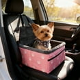 thumbnail image 1 of Waterproof Pet Car Seat Booster with Belt, 16.14x14.57x8.66in, for Small Dogs and Cats up to 15 lbs, Includes 1 Seat, 1 of 5