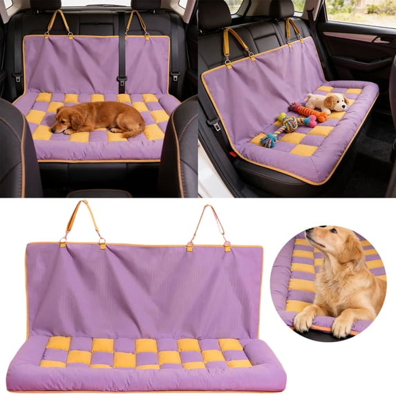 Waterproof Pet Car Seat Cover with Non- Bottom, Durable Back Seat Protector for Dogs & Cats - Keeps Car Seats Clean in Sedans, Trucks, SUVs