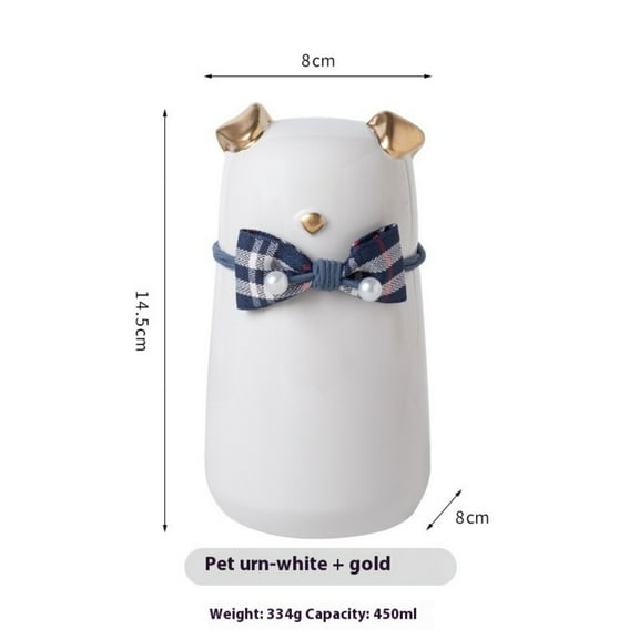 Waterproof Pet Cremation Urn Ceramic Sealed Keepsake Memorial Box for Pet Ashes and Hair Storage