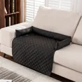 thumbnail image 1 of Waterproof Pet Dog Bed Blanket Mat Dog Sofa Couch Slipcover Pet Pad with Neck Pillow Washable Cat Calming Nest for Travel Home (A5 pet bed pad,L 90x90cm), 1 of 7