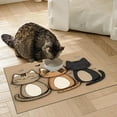 thumbnail image 1 of Waterproof Pet Feeding Mat, Non-Slip Large Dog Cat Bowl Placemat, Machine Washable Splash Proof Floor Mat with Cute Cat Pattern for Kitchen Hardwood Floors, 1 of 5