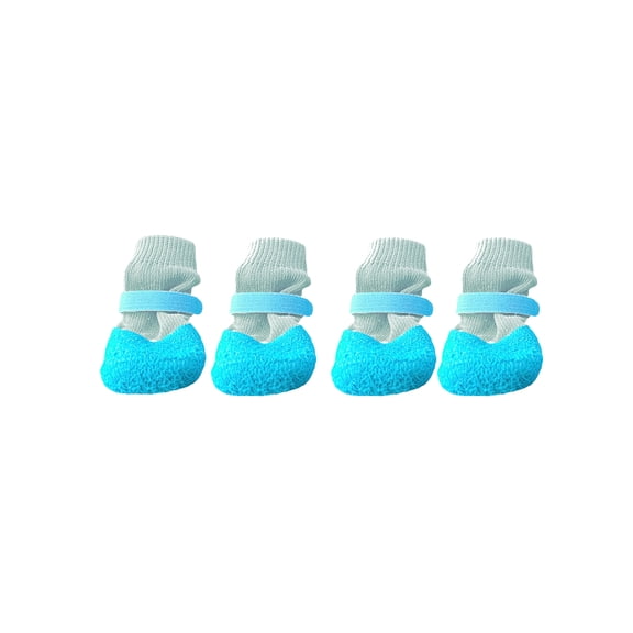 Waterproof Pet Rain Boots for Outdoor Use, Anti-Slip Wrinkle Design Footwear, Durable Protection Shoes for Dogs Cats, Suitable for Rainy Days Wet Surfaces, Comfortable Fit Pet Footwear (Blue, Size M)