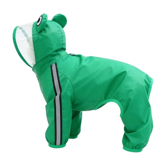 Waterproof Pet Raincoat for Dogs and Cats, Hooded Windproof Dog Rain Jacket, Lightweight Packable Outdoor Apparel for Wet Weather Walks, Reflective Features