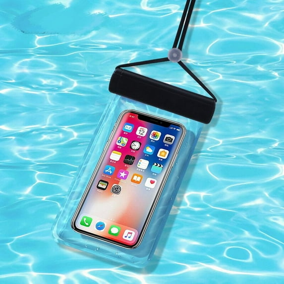 Waterproof Phone Bag IPX8 Cell Phone Pouch for Swimmers Divers Beach Pool Water Activity, with Airbag Protection