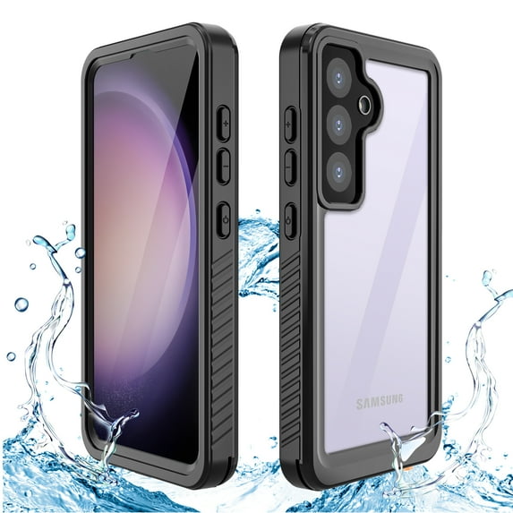 Waterproof Phone Case for Samsung Galaxy S24 with Built-in Screen Protector, Full Body Protection Military Grade Drop Proof Shockproof Dustproof Rugged Cover for Samsung Galaxy S24, Black