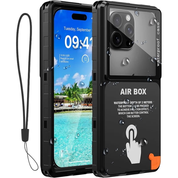 Waterproof Phone Case, Underwater Snorkeling Diving Phone Case for iPhone 17/16/15/14/13 Pro Max, Samsung Galaxy S25/S24/S23 Ultra, Google/Moto Up to 6.9''