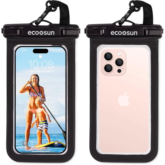 Waterproof Phone Pouch (2-Pack) Designed in Hawaii Case Fits All iPhones (incl. 16 Pro Max), Galaxy S24 Ultra & More /