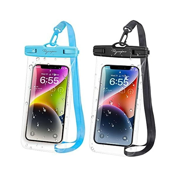 Waterproof Phone Pouch Bag - 7.5in Waterproof Phone Case for Beach Travel Must Haves, IPX8 Underwater Holder with Lanyard for iPhone 16 15 Pro Max Galaxy S24+ 23 Pixel 8a, Cruise Essentials